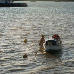 and when she went swimming in it...